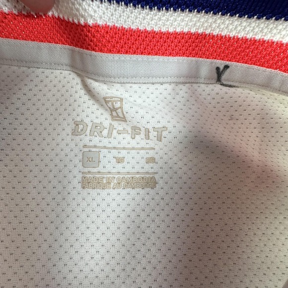 Nike Shirt Mens XL White Court Slam Tennis Polo Volt Swoosh CI9158 - Picture 5 of 10